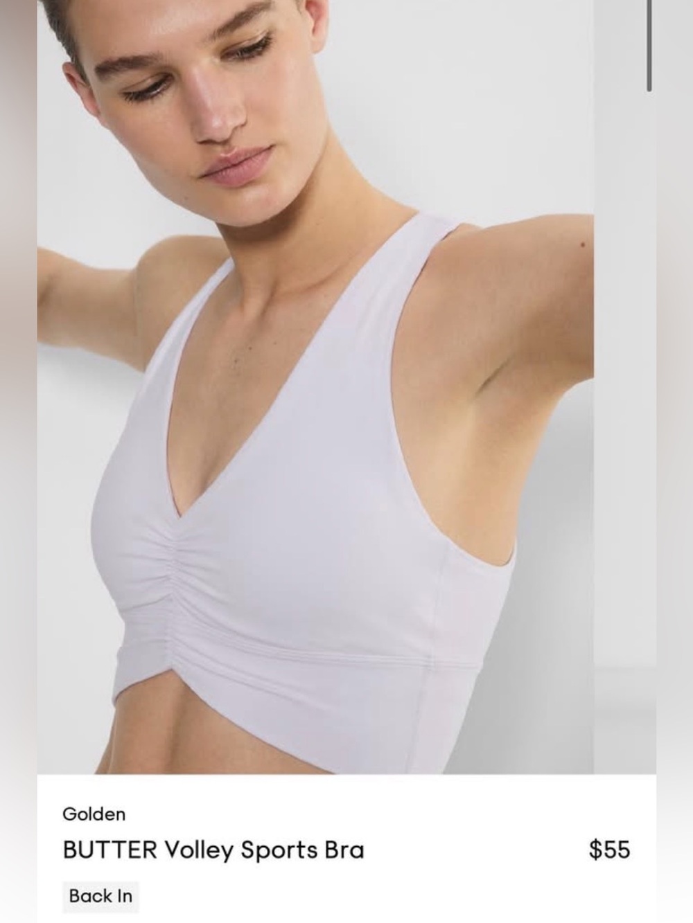 NWOT Aritzia Butter Volley Field Lavender Racerback Sports Bra Small